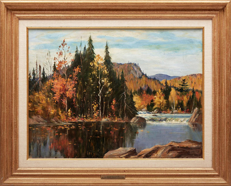 Thomas Hilton Garside, Autumn, Devil’s River, Laurentians, oil on canvas - view 2