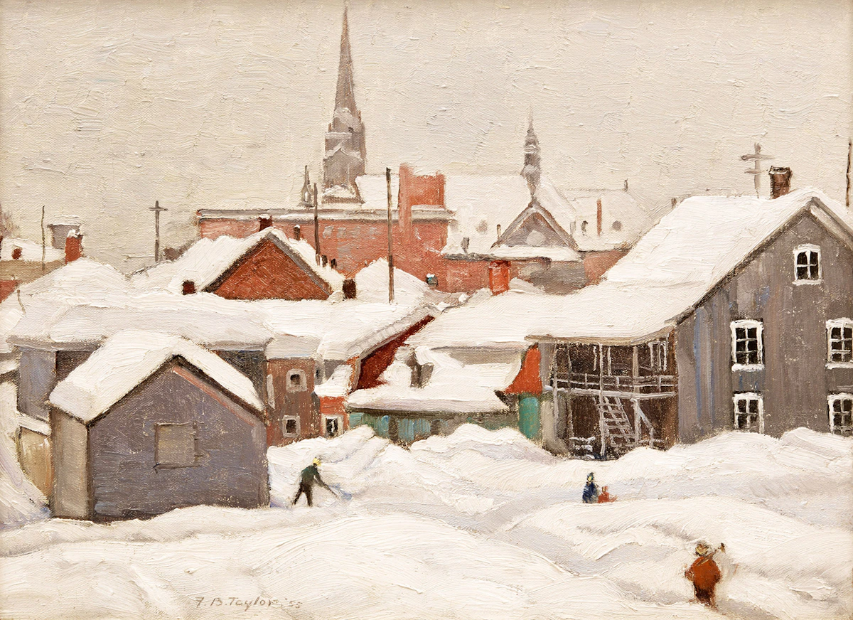 Frederick Bourchier Taylor, In Baie St. Paul, Charlevoix Country, P.Q. , oil on canvas, 1955
