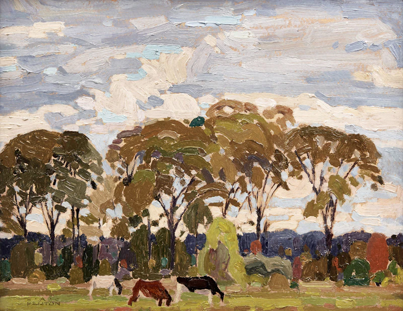 Untitled (Pastoral Landscape with Cows) by Lawrence Arthur Colley Panton