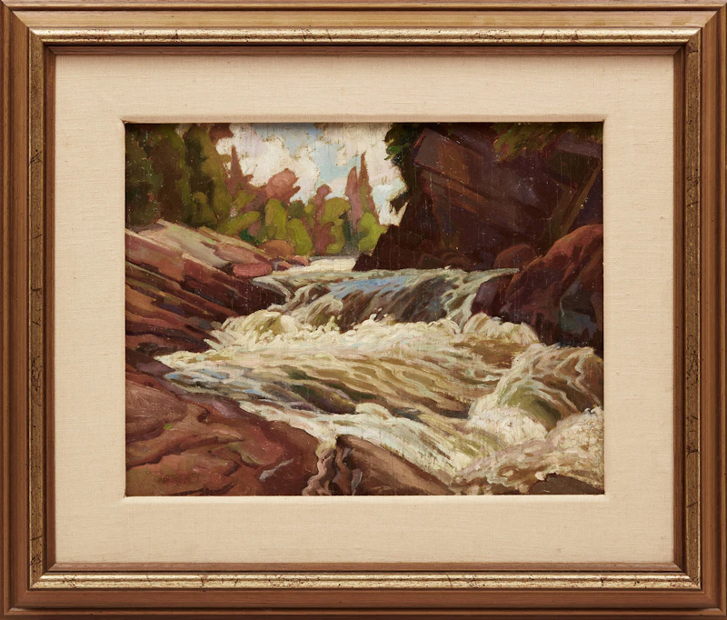 Lawrence Arthur Colley Panton, Oxtongue Rapids, oil on board - view 2