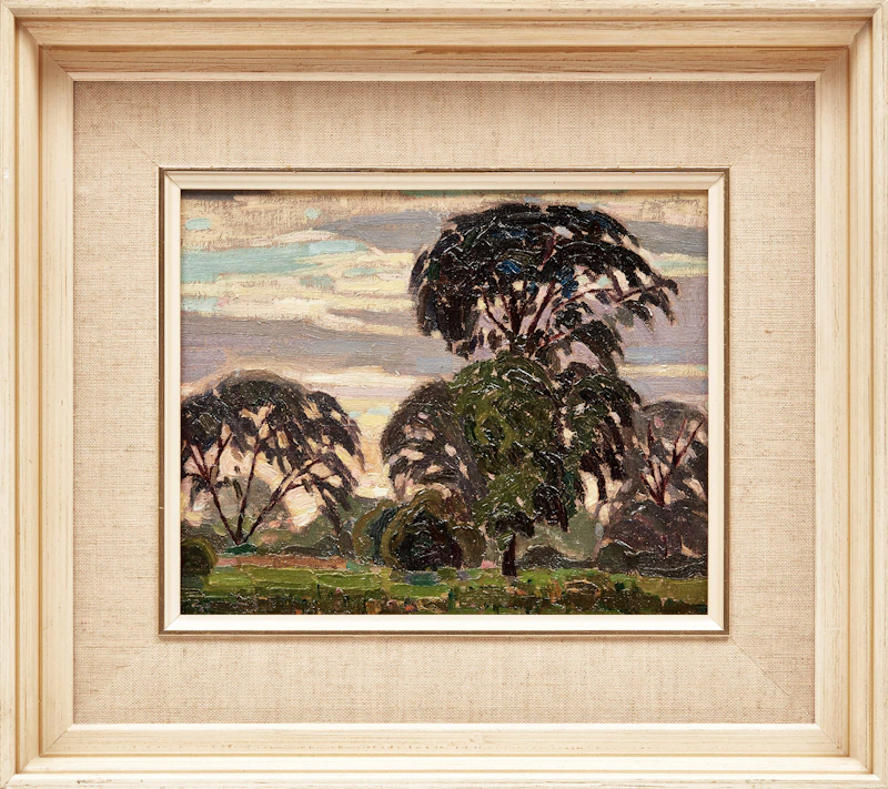 Lawrence Arthur Colley Panton, Elm Trees, Downsview, oil on board - view 2