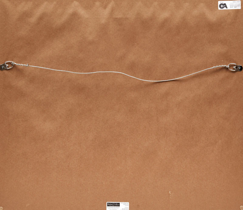 Bruno Côté, Untitled, Barn in a Landscape, oil on canvas board, 1972 - view 3