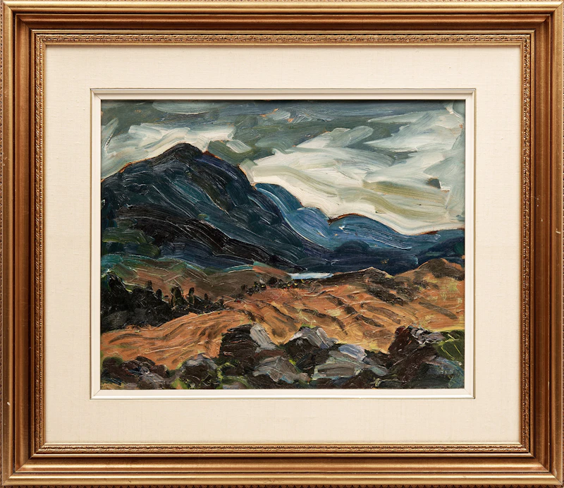 Bruno Côté, Untitled Landscape, oil on board, 1974 - view 2