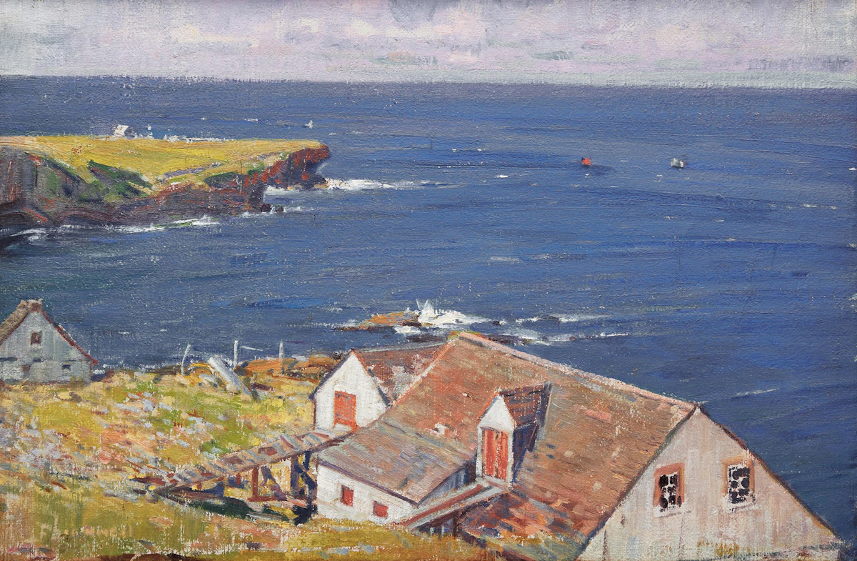 Peleg Franklin Brownell, Bonaventure Island, Old Fishing Company House, oil on canvas