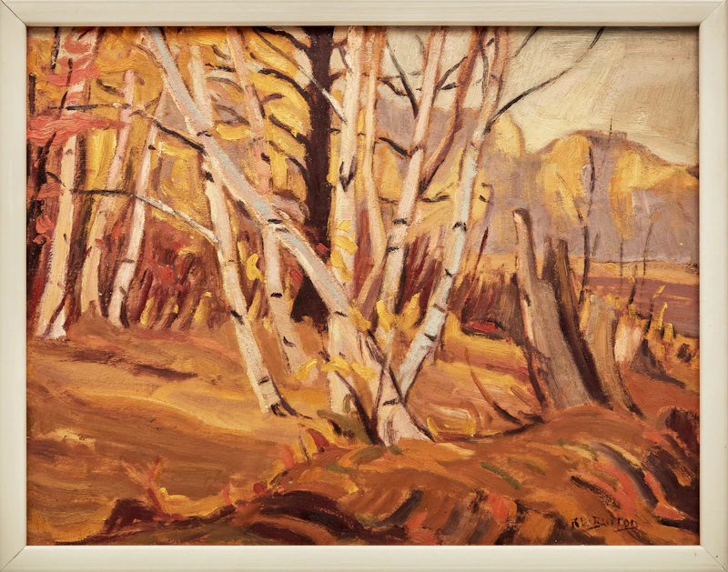 Ralph Wallace Burton, Autumn - Dunrobin, oil on board, 1957 - view 2