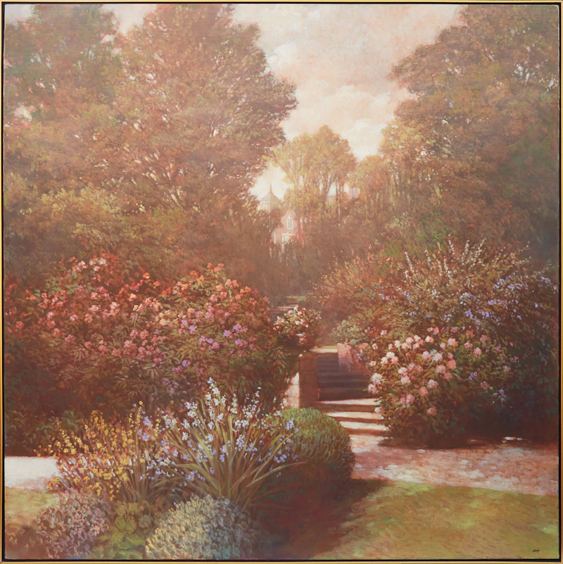 Philip Craig, Steps to the Lower Garden, oil on canvas, 1984 - view 2