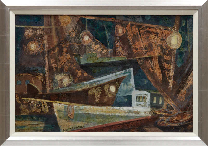 Yvonne McKague Housser, Evening on the Dock, oil on board - view 2