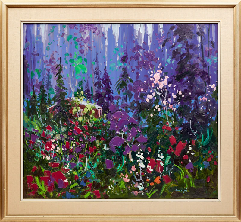 Bruno Côté, Forest Bleue, oil on board, 1992 - view 2