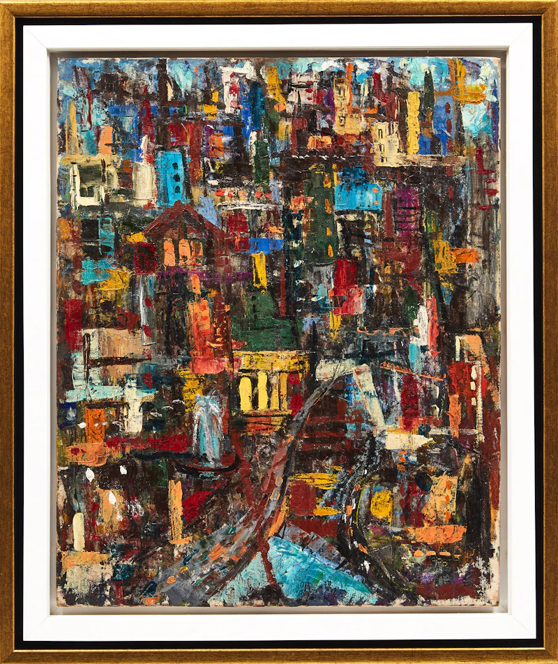 Hortense Mattice Gordon, City Light, oil on canvas board - view 2