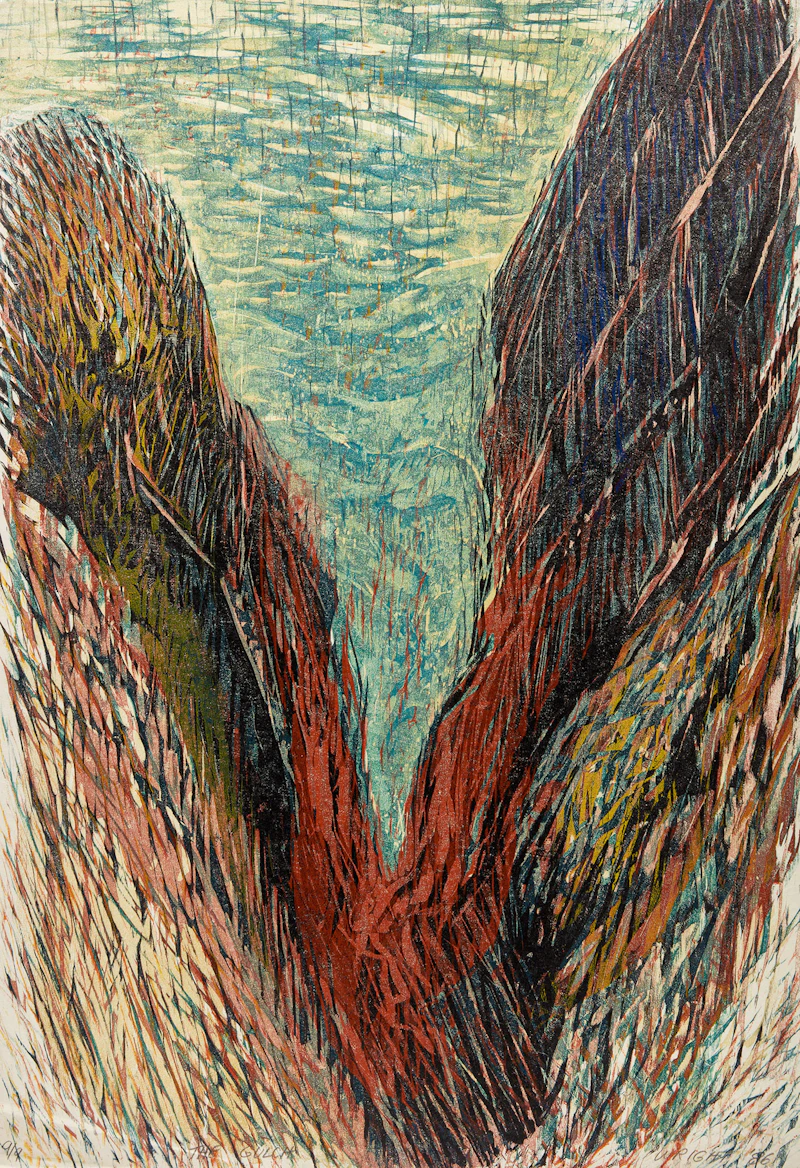 Don Wright, The Gulch, monotype - view 1