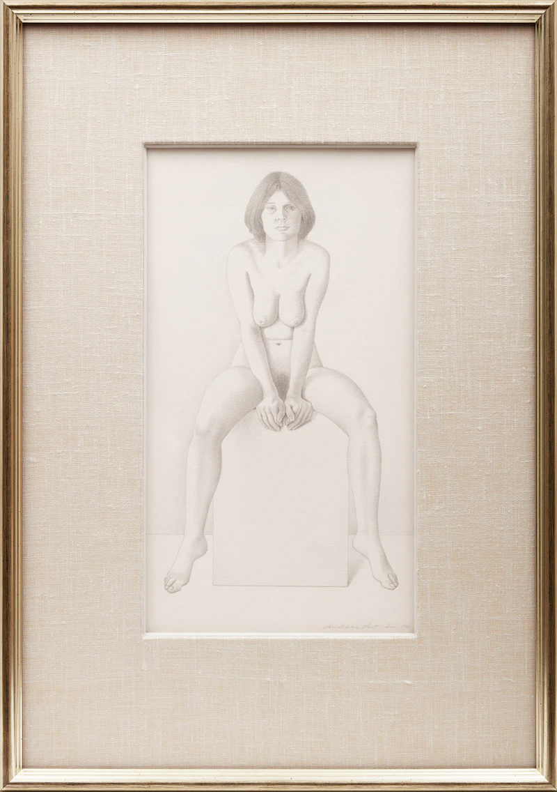 Christopher Pratt, Girl Sitting on a Box, 1981, graphite - view 2