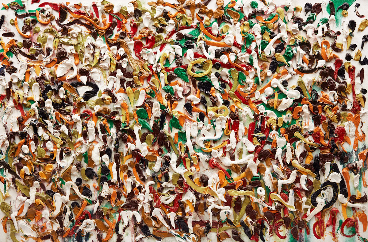 William Ronald, Untitled (Tube Painting), oil on canvas, circa 1974