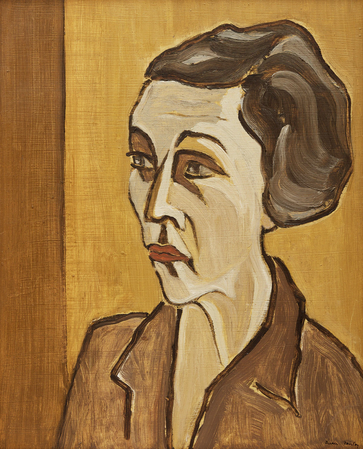 Barker Fairley, Helen Goetz, oil on board