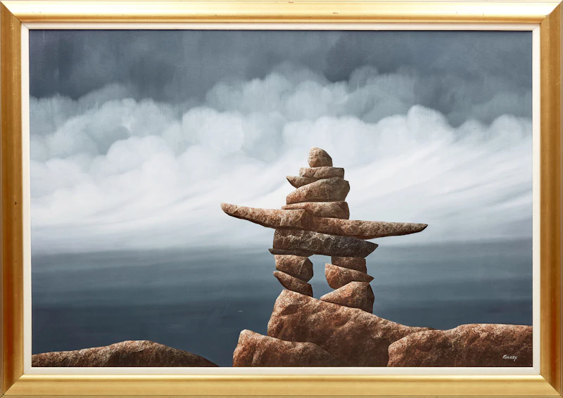 Ken Kirkby, Inukshuk, oil on canvas - view 2
