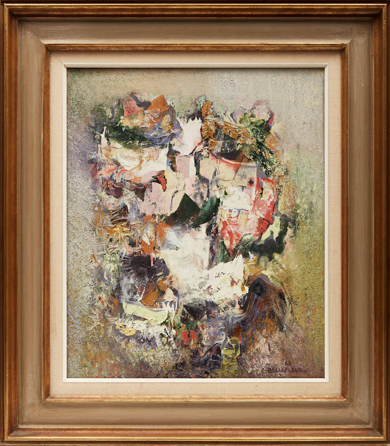 Léon Bellefleur, Effigie Orientale, oil on canvas, 1968 - view 2