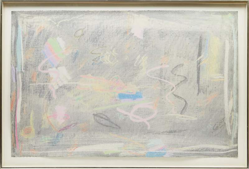 Harold Klunder, Untitled Abstract Composition, colour pastel, 1974 - view 2