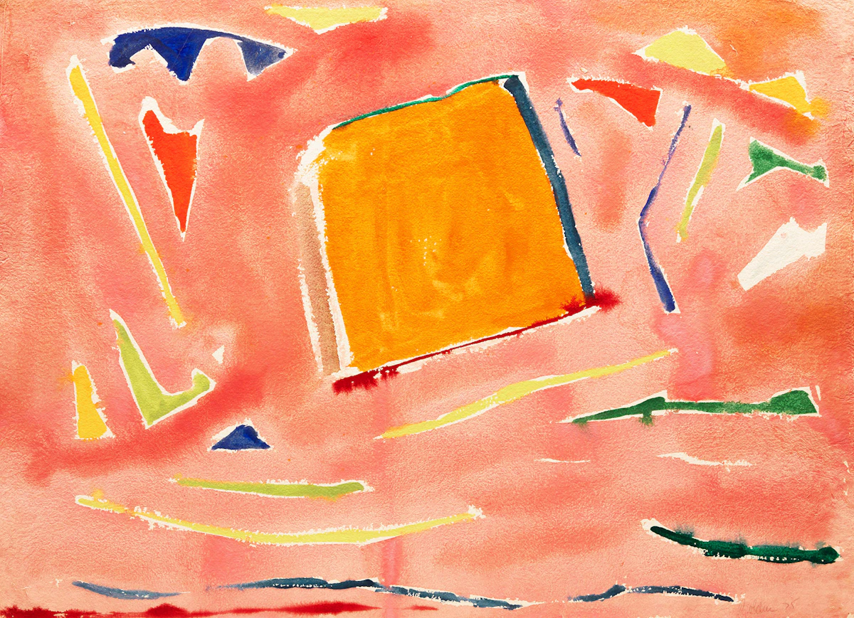 David Bolduc, Untitled Abstraction, watercolour, 1975