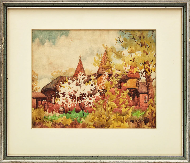 Frederick Alexander Fraser, Scarborough Bluffs; Turrets Behind the Trees, two watercolours - view 5
