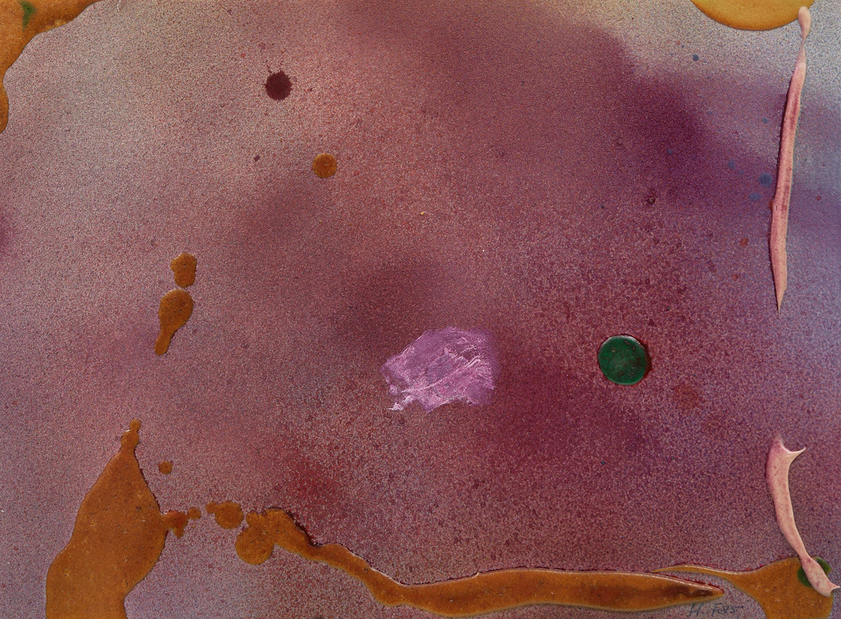 Harold Elmer Feist, Two Untitled Abstractions, two acrylics on paper