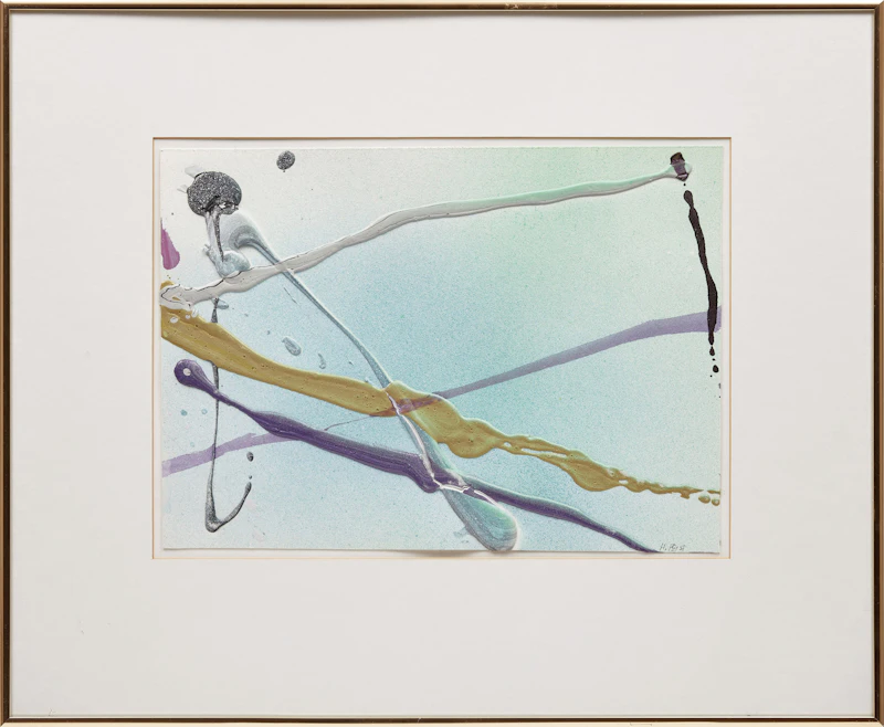 Harold Elmer Feist, Two Untitled Abstractions, two acrylics on paper - view 2