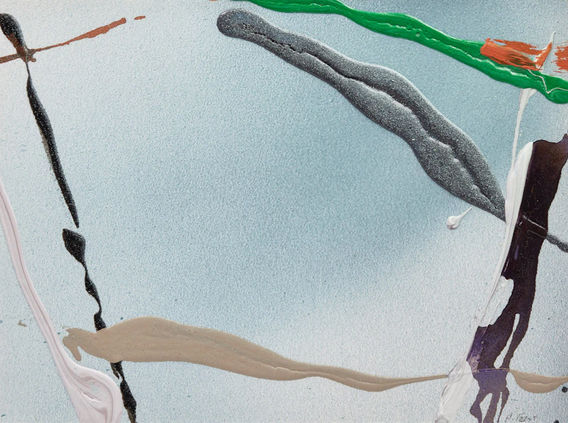 Harold Elmer Feist, Two Untitled Abstractions, two acrylics on paper - view 4