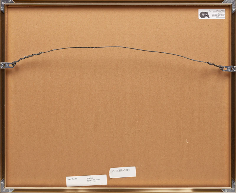 Harold Elmer Feist, Two Untitled Abstractions, two acrylics on paper - view 6
