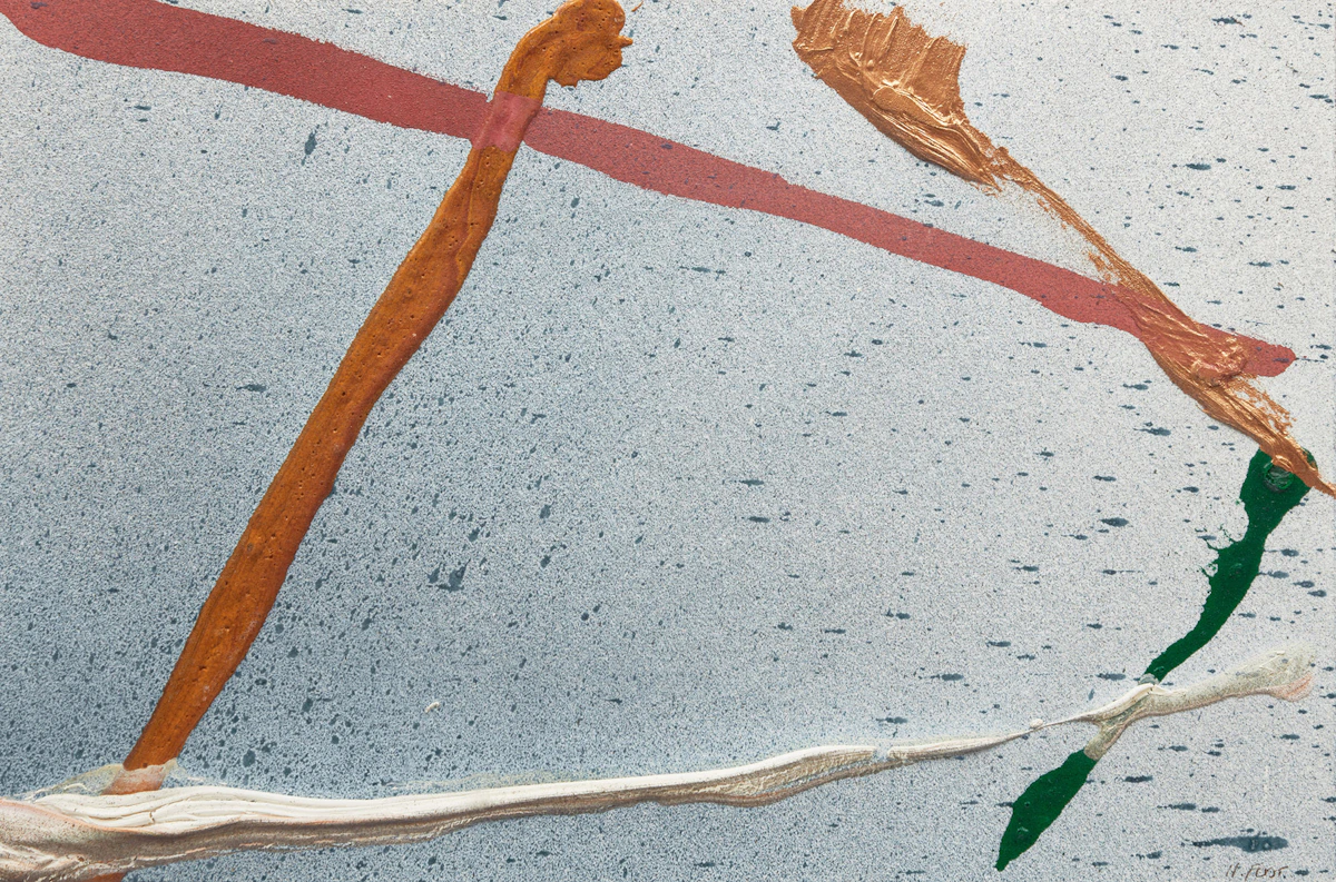 Harold Elmer Feist, Two Untitled Abstractions, two acrylics on paper