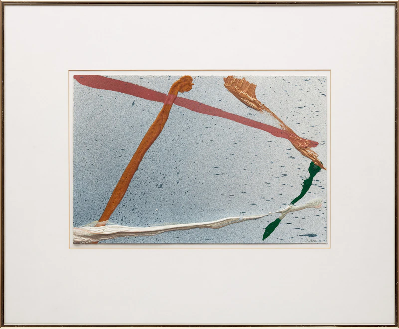 Harold Elmer Feist, Two Untitled Abstractions, two acrylics on paper - view 2