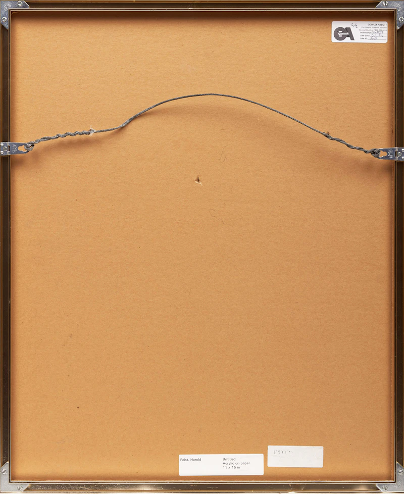 Harold Elmer Feist, Two Untitled Abstractions, two acrylics on paper - view 6