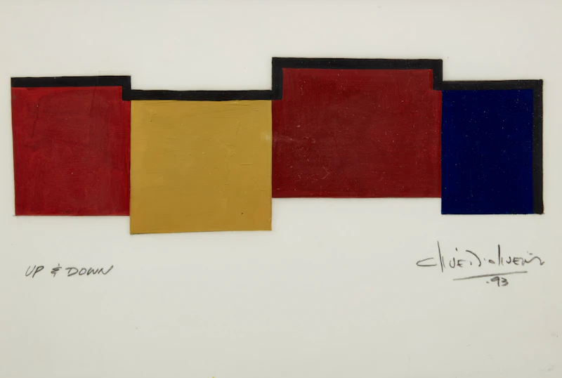 Clive D’Oliveira, Too Blue; Up & Down; Raw Umberage; Anda, four mixed media on paper, 1993 - view 4