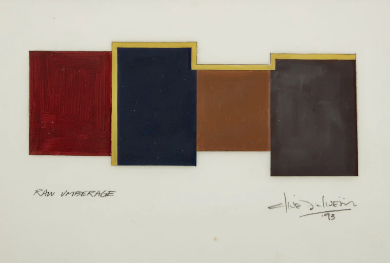 Clive D’Oliveira, Too Blue; Up & Down; Raw Umberage; Anda, four mixed media on paper, 1993 - view 7
