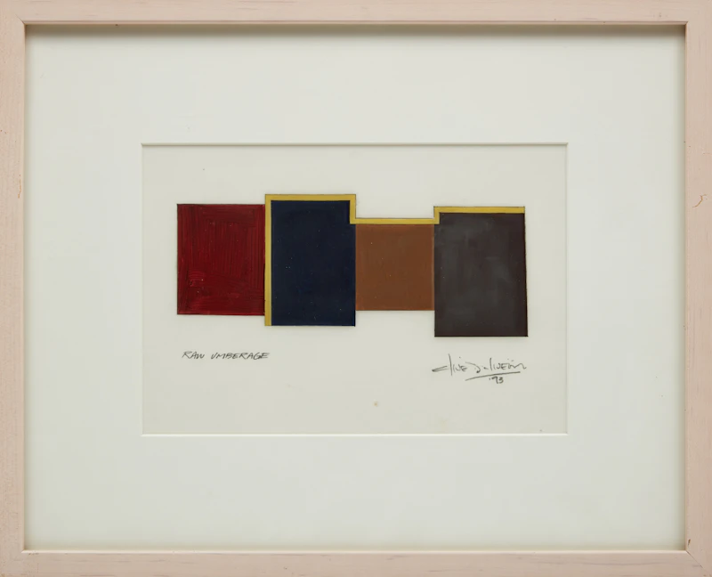 Clive D’Oliveira, Too Blue; Up & Down; Raw Umberage; Anda, four mixed media on paper, 1993 - view 8