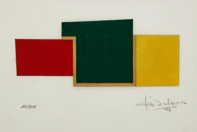 Clive D’Oliveira, Too Blue; Up & Down; Raw Umberage; Anda, four mixed media on paper, 1993 - view 10