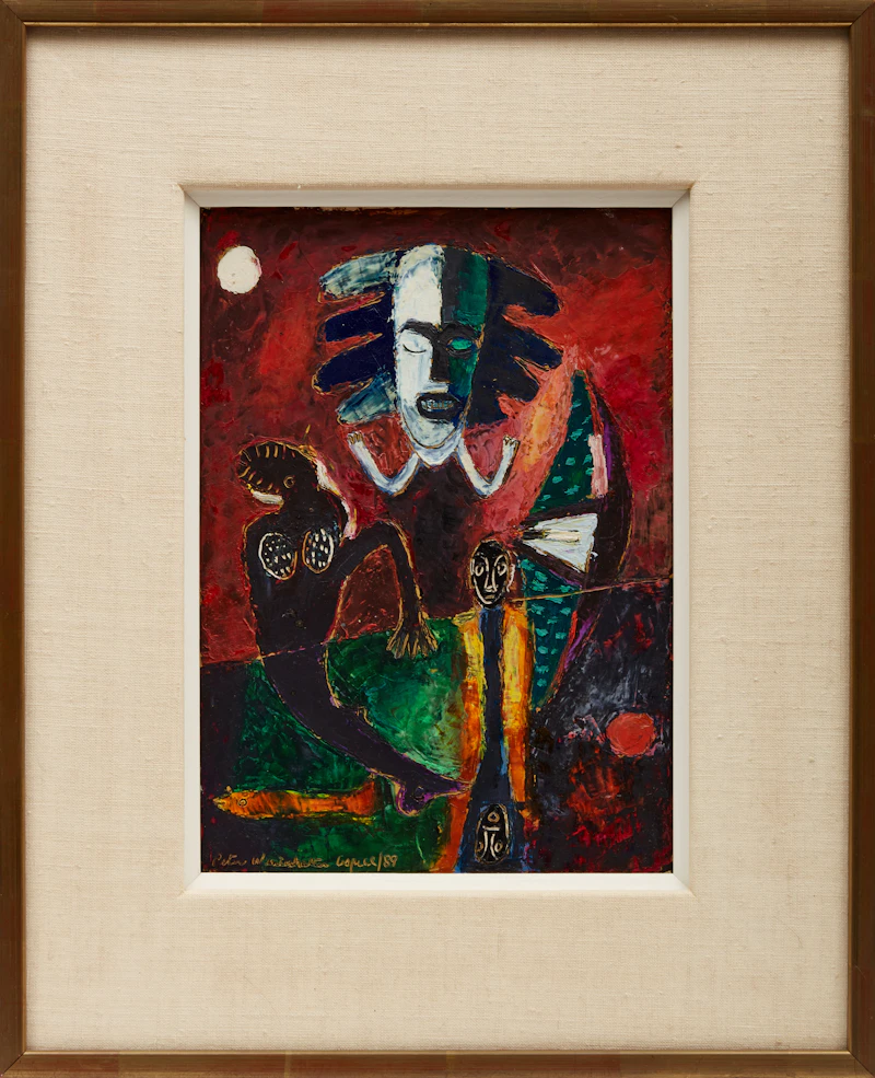 Peter Aspell, Pond Magic (Sea Ghost), oil on paper, 1989 - view 2
