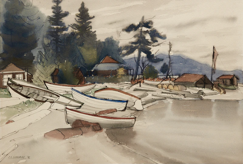 Untitled (Boats) by Jack Leonard Shadbolt