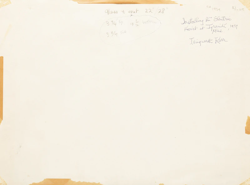 Illingworth Holey Kerr, Installing the Electric Hoist at Iqaluit Mine; The Mine , two watercolours, 1939 - view 3