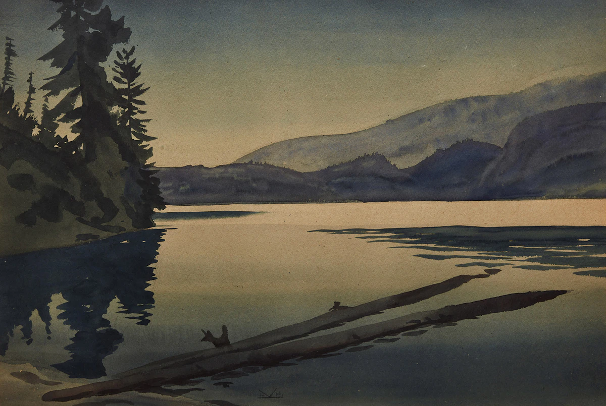 Illingworth Holey Kerr, Untitled (Lake View) , watercolour
