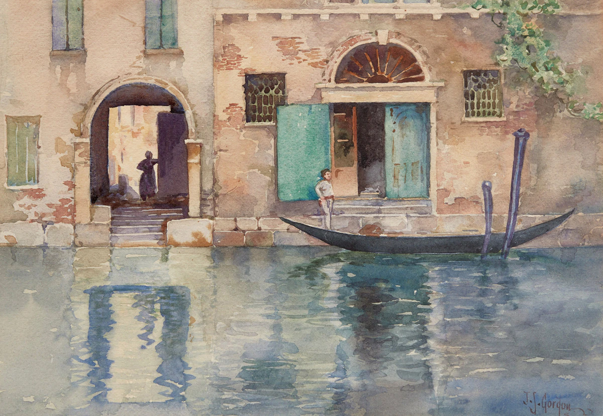 John Sloan Gordon, Venice, watercolour, 1923