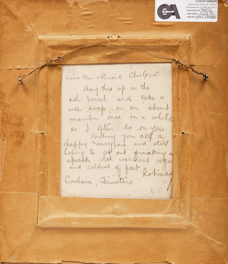Albert Henry Robinson, Dear Pen and Pencil Club, watercolour - view 3