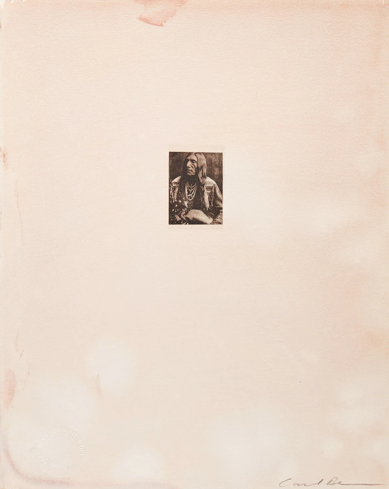Carl Beam, Untitled (Shooting Star); Untitled (Portrait of Double Runner - Piegan), two mixed media works on paper - view 3