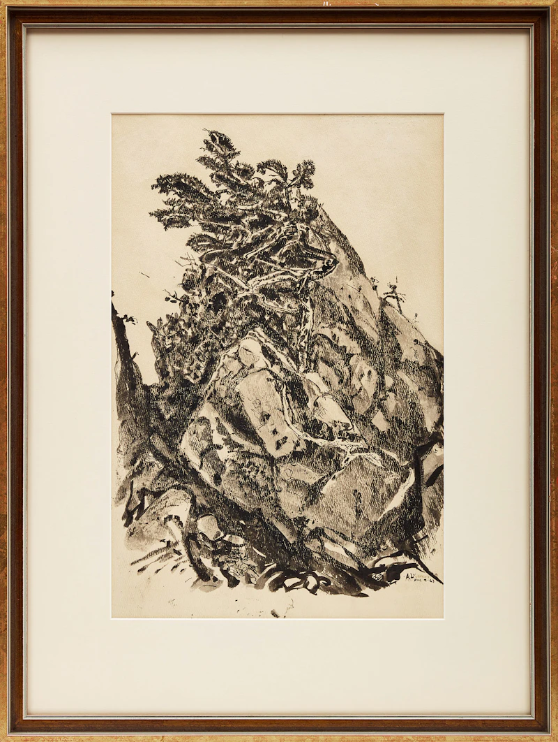 Arthur Lismer, Rocks and Pine, Georgian Bay, lithograph, 1963 - view 2