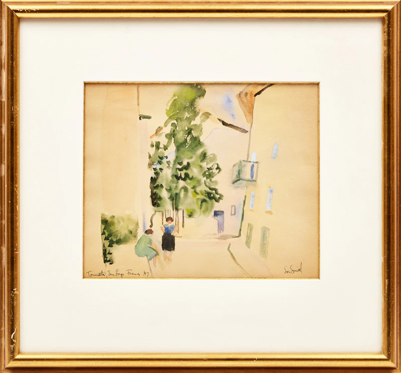 Marjorie (Jori) Smith, Tourrettes sur Loup France, watercolour, 1947 - view 2