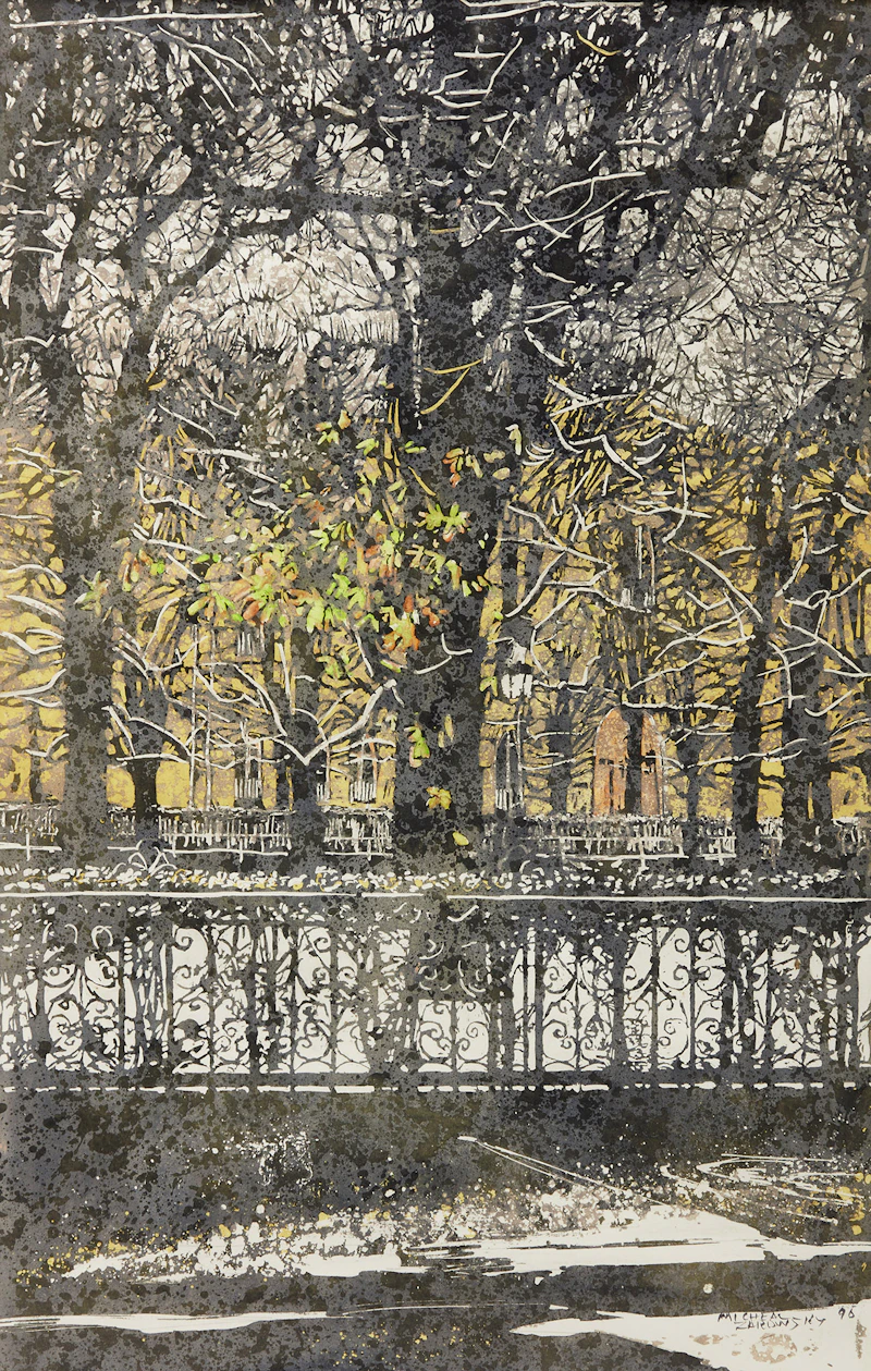 Michael Zarowsky, Three Winter Scenes, three watercolours - view 4