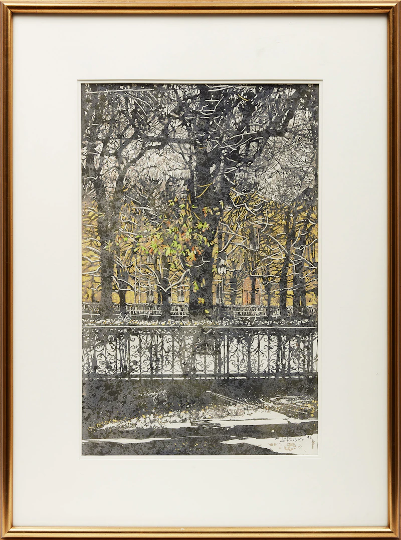 Michael Zarowsky, Three Winter Scenes, three watercolours - view 5