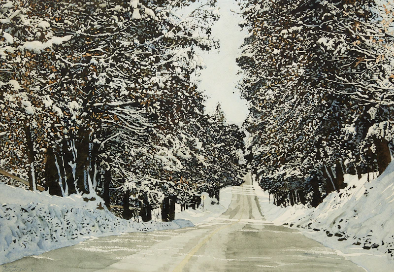 Michael Zarowsky, Three Winter Scenes, three watercolours - view 7