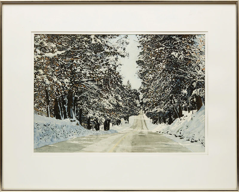 Michael Zarowsky, Three Winter Scenes, three watercolours - view 8
