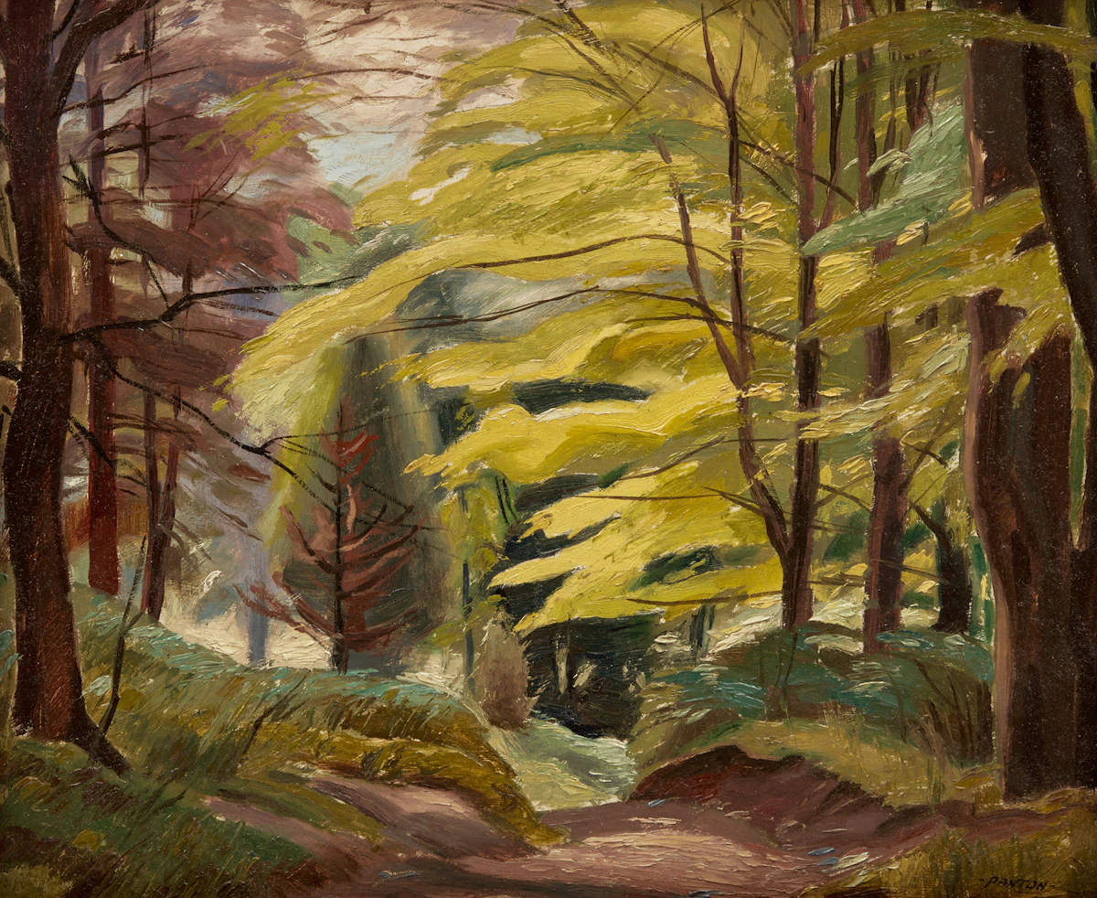 Lawrence Arthur Colley Panton, Autumn Grandeur near Maple, oil on board