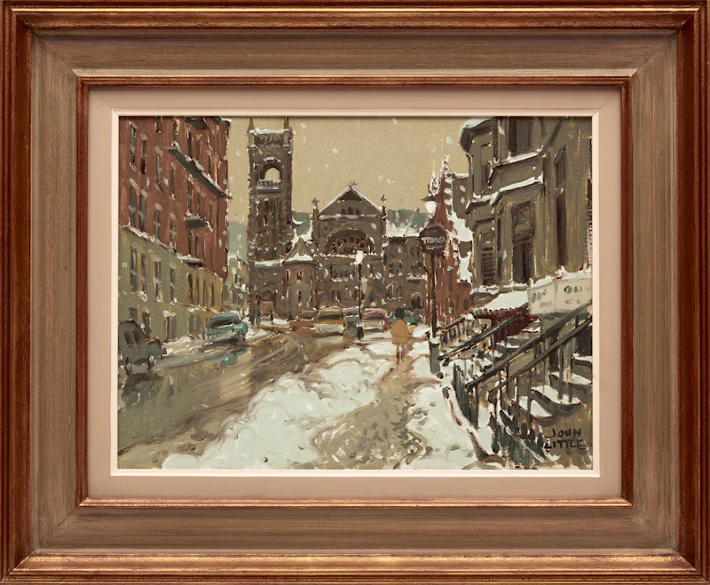 John Little, Crescent St., oil on canvas board, 1965 - view 2