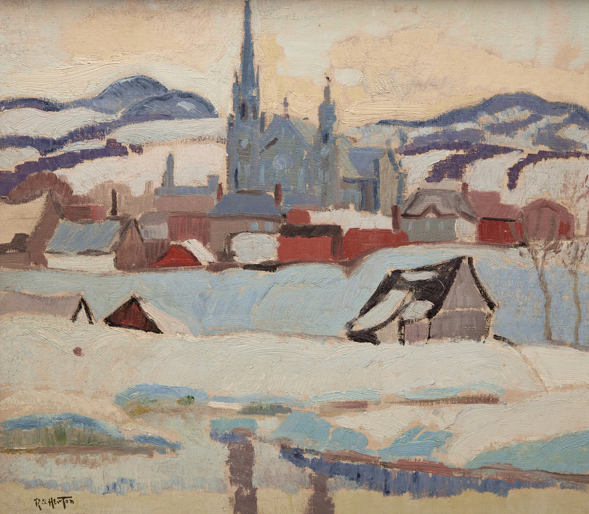 Randolph Stanley Hewton, Baie St. Paul, oil on canvas