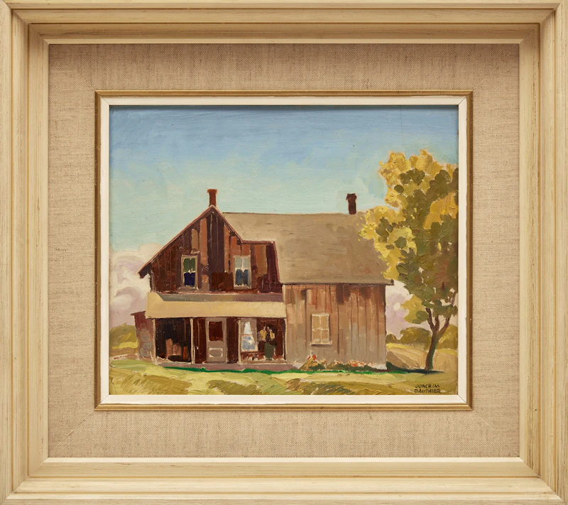 Joachim George Gauthier, Old Farmhouse near Perkinsfield, Georgian Bay, oil on canvas on board, 1950 - view 2